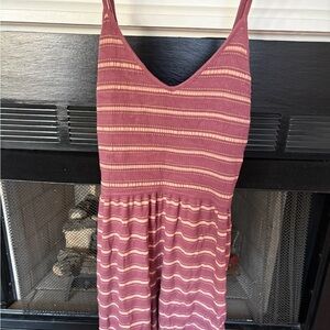 Wild Fable Pink and Cream Striped Romper